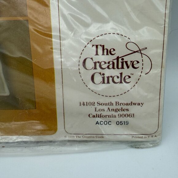 The Creative Circle Vtg Wool Embroidery Kit 519 Rock A Bye Baby Photo Frame New - Picture 5 of 10
